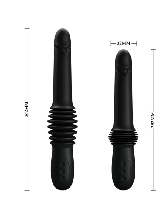 Pretty Love Pazuzu - Vibratore in Silicone 3 Modalità Up & Down Nero