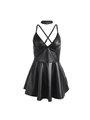Subblime 955380 - Black Vegan Leather Sexy Dress L/XL