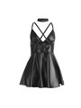 Subblime 955380 - Abito Sexy in Pelle Vegana Nera L/XL