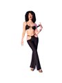 Chilirose CR 4851 - Black Top & Leggings Set with Gold Accessories M