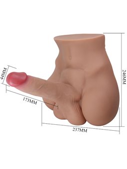 Crazy Bull Rhyne - Torso Maschile in Silicone con Pene e Ano Realistici