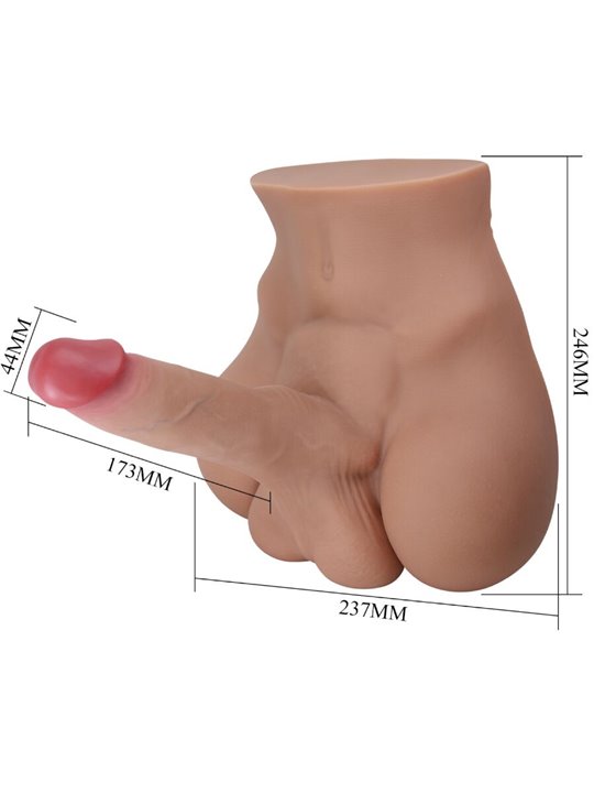 Crazy Bull Rhyne - Torso Maschile in Silicone con Pene e Ano Realistici