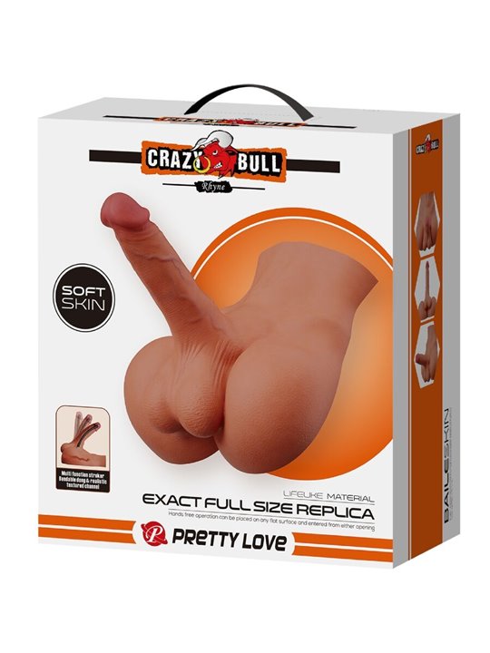 Crazy Bull Rhyne - Torso Maschile in Silicone con Pene e Ano Realistici