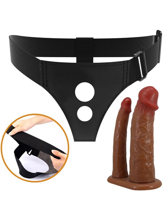 Pretty Love Keaven - Universal Strap-On with Hollow Double Dildo