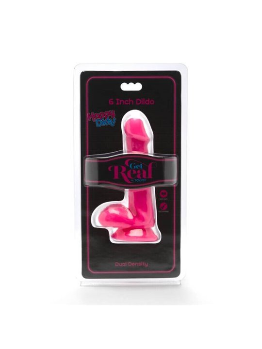 Get Real - Happy Dicks Dildo 12 CM Balls Pink