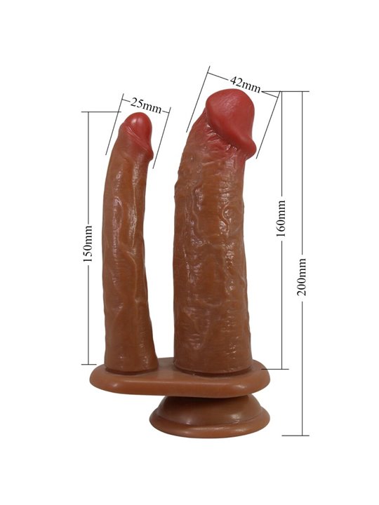 Pretty Love Hulbert - Vibrating Double Dildo Mulatto Silicone