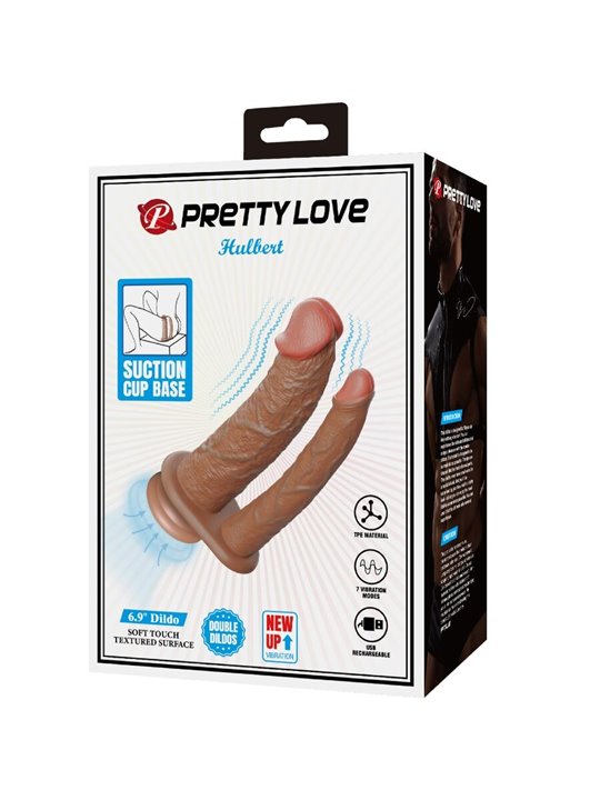 Pretty Love Hulbert - Vibrating Double Dildo Mulatto Silicone