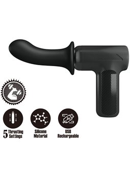Pretty Love Dj Doctor - Pistola per Massaggi con Dildo 12 Cm Nero