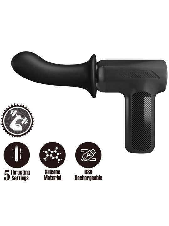 Pretty Love Dj Doctor - Pistola per Massaggi con Dildo 12 Cm Nero
