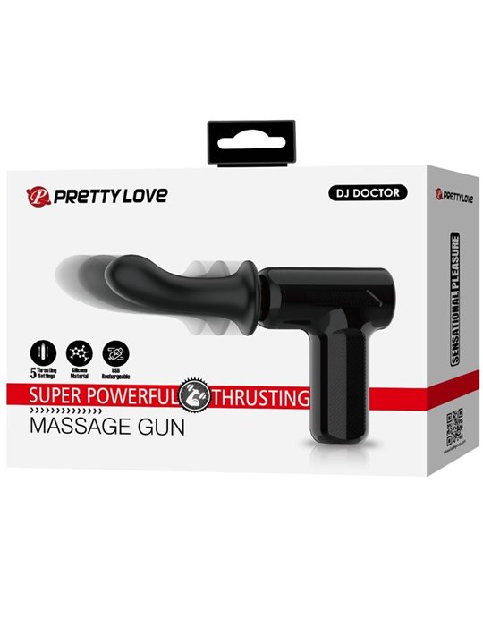 Pretty Love Dj Doctor - Pistola per Massaggi con Dildo 12 Cm Nero