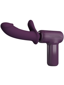 Pretty Love Dj Scholar - Pistola per Massaggi con Dildo 10 Cm Viola