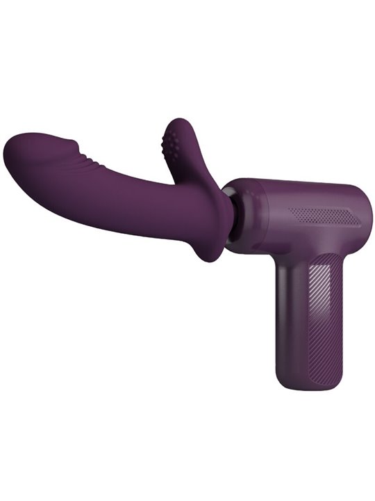 Pretty Love Dj Scholar - Massage Gun with 10cm Dildo Purple