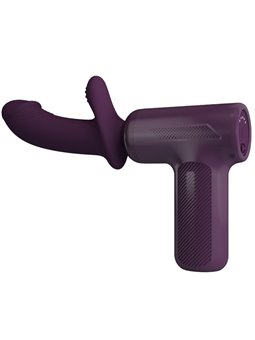 Pretty Love Dj Scholar - Pistola per Massaggi con Dildo 10 Cm Viola