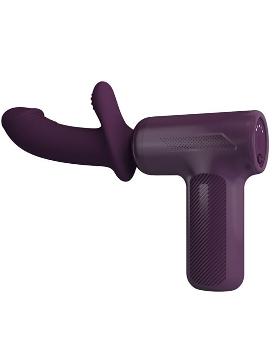 Pretty Love Dj Scholar - Massage Gun with 10cm Dildo Purple