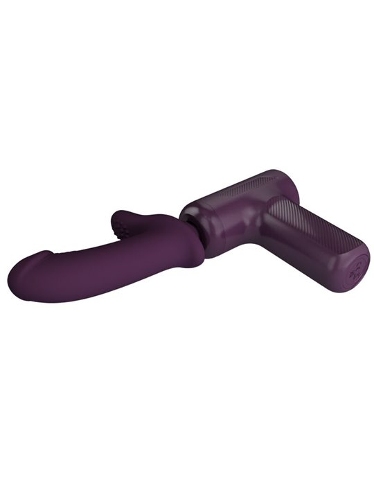 Pretty Love Dj Scholar - Pistola per Massaggi con Dildo 10 Cm Viola