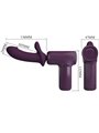 Pretty Love Dj Scholar - Massage Gun with 10cm Dildo Purple