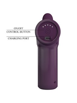 Pretty Love Dj Scholar - Pistola per Massaggi con Dildo 10 Cm Viola