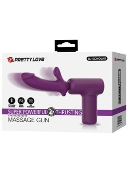 Pretty Love Dj Scholar - Pistola per Massaggi con Dildo 10 Cm Viola