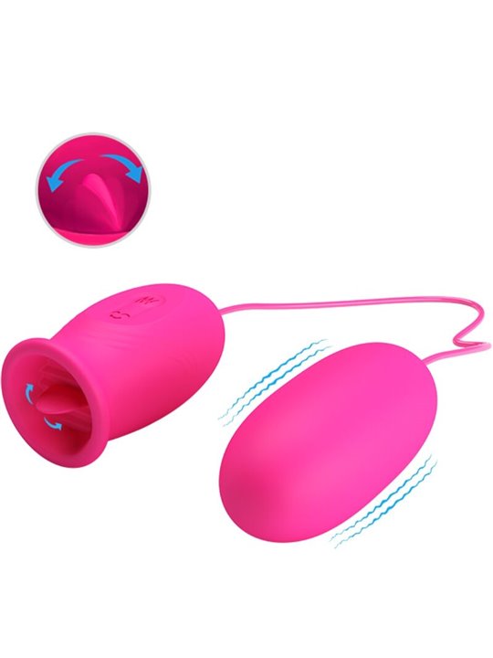 Pretty Love Daisy - Ovetto Vibrante a Forma di Rosa con Lingua Stimolante
