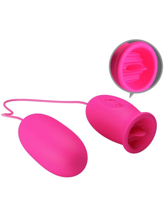 Pretty Love Daisy - Ovetto Vibrante a Forma di Rosa con Lingua Stimolante