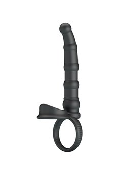 Pretty Love Tatum - Anello Fallico Vibrante con Plug Anale Nero