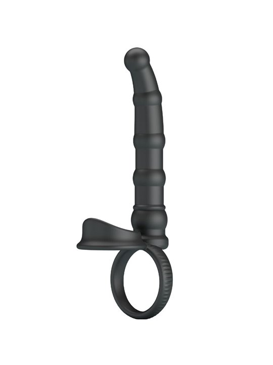 Pretty Love Tatum - Vibrating Cock Ring with Anal Plug Black