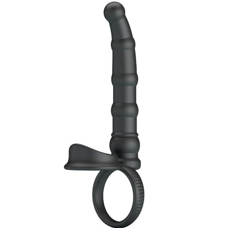 Pretty Love Tatum - Vibrating Cock Ring with Anal Plug Black
