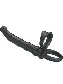 Pretty Love Tatum - Vibrating Cock Ring with Anal Plug Black