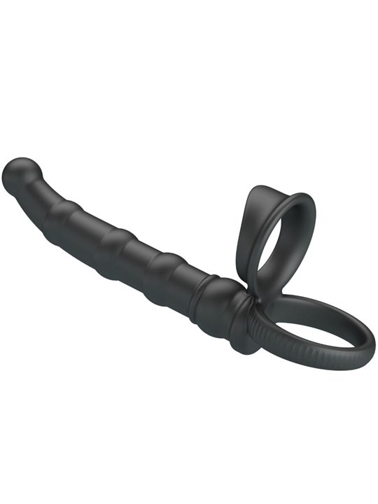 Pretty Love Tatum - Vibrating Cock Ring with Anal Plug Black