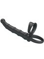 Pretty Love Tatum - Vibrating Cock Ring with Anal Plug Black