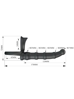 Pretty Love Tatum - Vibrating Cock Ring with Anal Plug Black
