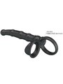 Pretty Love Tatum - Vibrating Cock Ring with Anal Plug Black