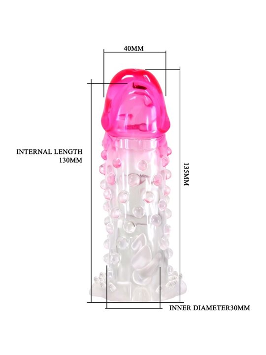 Pretty Love Wilford - Guaina Fallica in Silicone Rosa con Scanalature