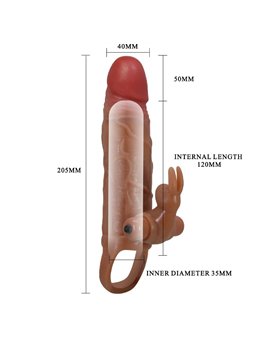 Pretty Love Osmar - Penis Sleeve with Vibrating Rabbit Stimulator