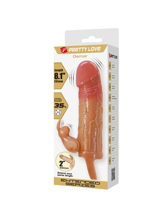 Pretty Love Osmar - Guaina Fallica con Stimolatore Rabbit Vibrante
