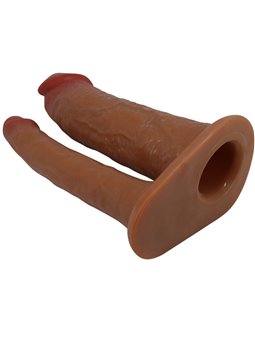 Pretty Love Yairon - Doppia Guaina Fallica con Estensione 4 Cm Mulatto