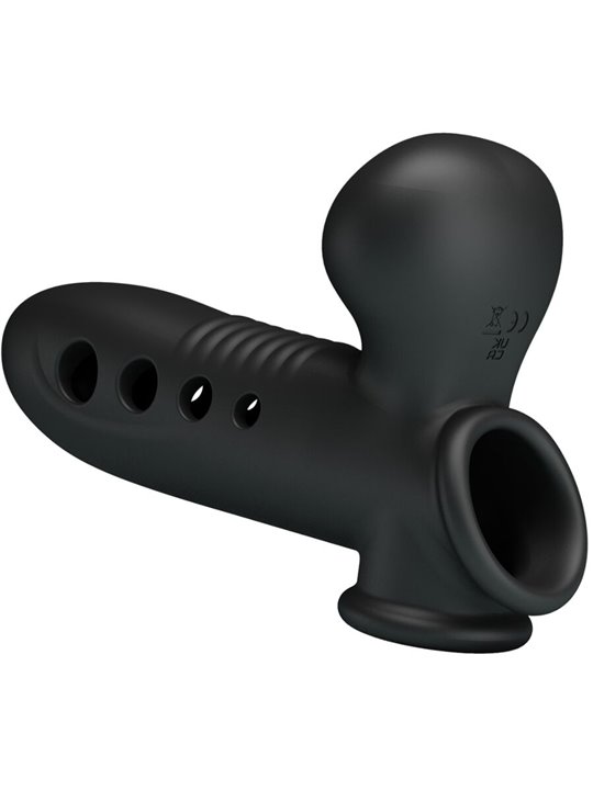 Pretty Love Crane - Guaina Fallica in Silicone Nero con Airbag