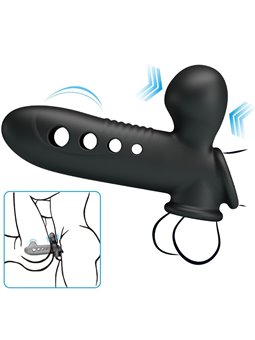 Pretty Love Crane - Guaina Fallica in Silicone Nero con Airbag