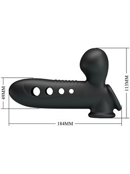 Pretty Love Crane - Guaina Fallica in Silicone Nero con Airbag