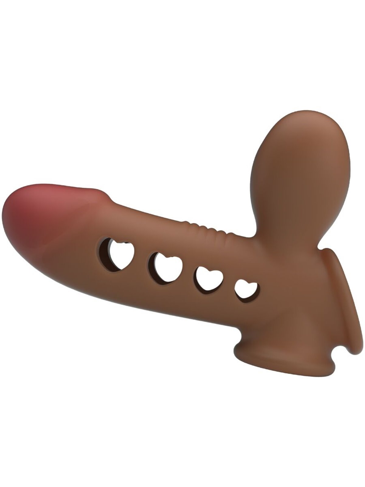 Pretty Love Tyronn - Guaina Fallica in Silicone Marrone con Airbag