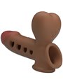 Pretty Love Tyronn - Guaina Fallica in Silicone Marrone con Airbag