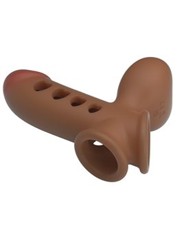 Pretty Love Tyronn - Guaina Fallica in Silicone Marrone con Airbag