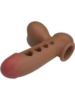 Pretty Love Tyronn - Guaina Fallica in Silicone Marrone con Airbag