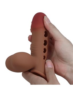 Pretty Love Tyronn - Guaina Fallica in Silicone Marrone con Airbag