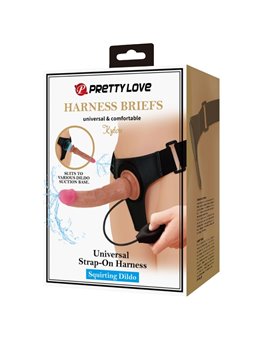 Pretty Love Kyton - Strap-On con Dildo 19 Cm Mulatto e Squirting