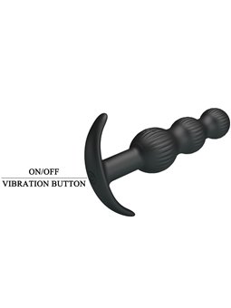 Pretty Love Sidney - Black Silicone Anal Vibrator 10 Modes