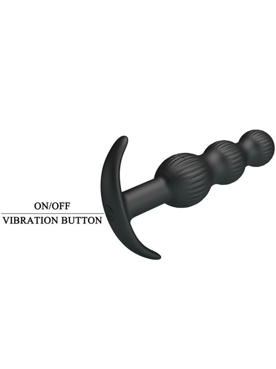 Pretty Love Sidney - Black Silicone Anal Vibrator 10 Modes