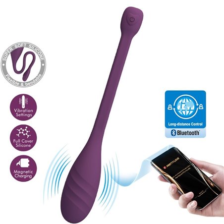 Pretty Love Leviathan - Ovetto Vibrante in Silicone Viola con App