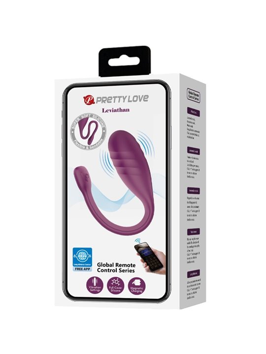 Pretty Love Leviathan - Purple Silicone App-Controlled Egg