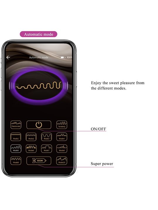 Pretty Love Leviathan - Purple Silicone App-Controlled Egg